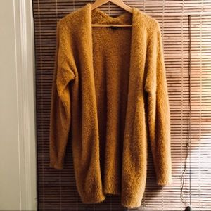 FOREVER 21 Fuzzy long-line cardigan